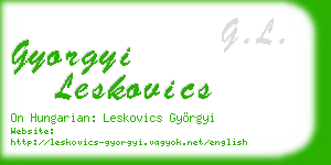 gyorgyi leskovics business card